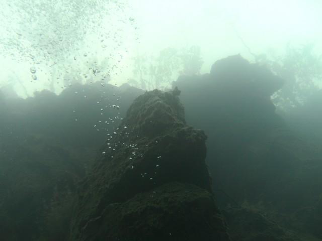 Underwater ledge with topside visibable 8-15-09