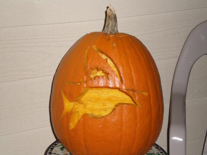My great white pumpkin-came in 2nd place after a tie-breaker