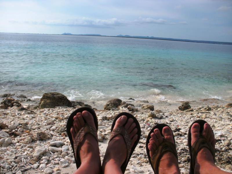 Feet in Bonaire