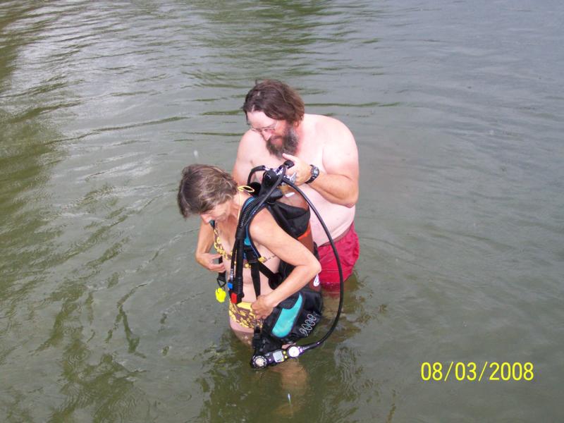 scuba exp in the lake