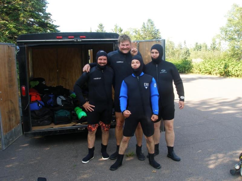 diving lake superior in shorty’s