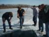 cuttin the hole for an ice dive..(I’m the one cutting)