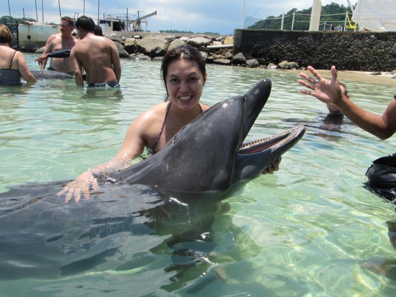 Playing with my baby dolphin