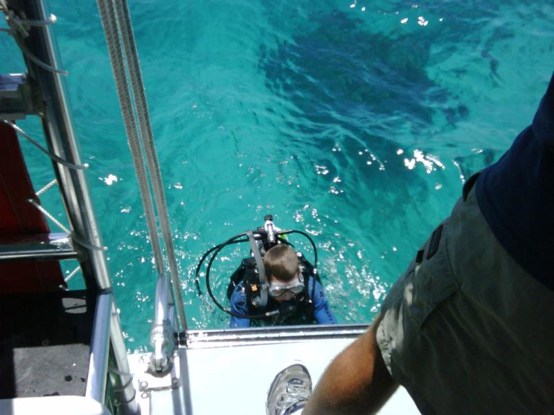 getting back on the boat