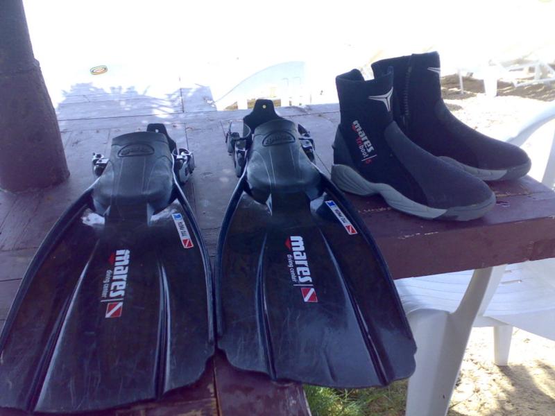 My borrowed fins and boots! (hehehe)