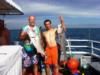 Chris with the money fish, Victor with his Daddy, both Amberjacks