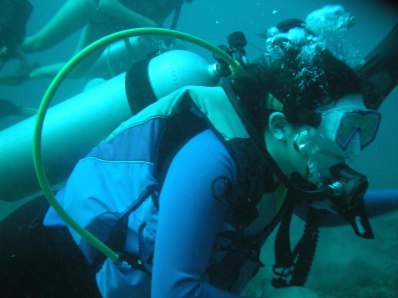 Diving with my daughter