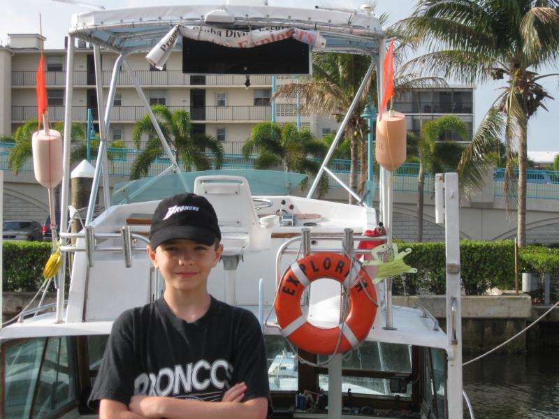 Lucas at dive boat