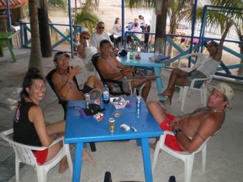 Relaxing after a dive in Curacao