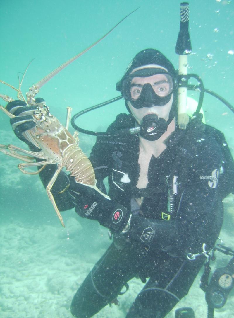 Lobstering off Elliott Key