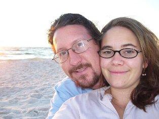My dive buddy and I at the beach