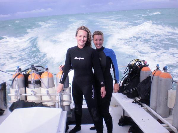 Ready to go under in the water of Key Largo