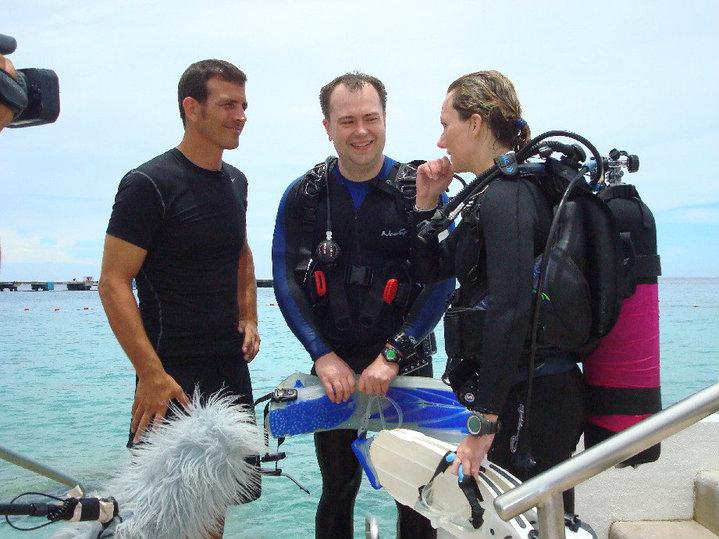 Interview during the Ultimate Diver Challenge Competition, Cozumel, Mexico