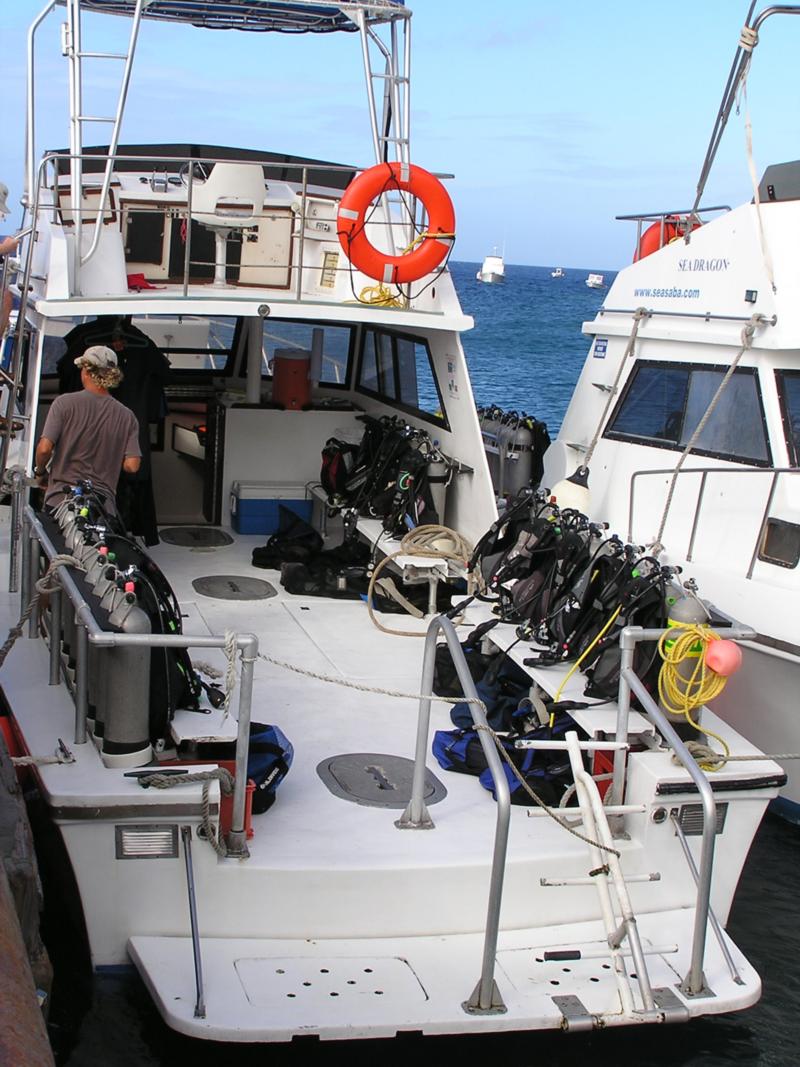 SeaSaba dive boat & our group