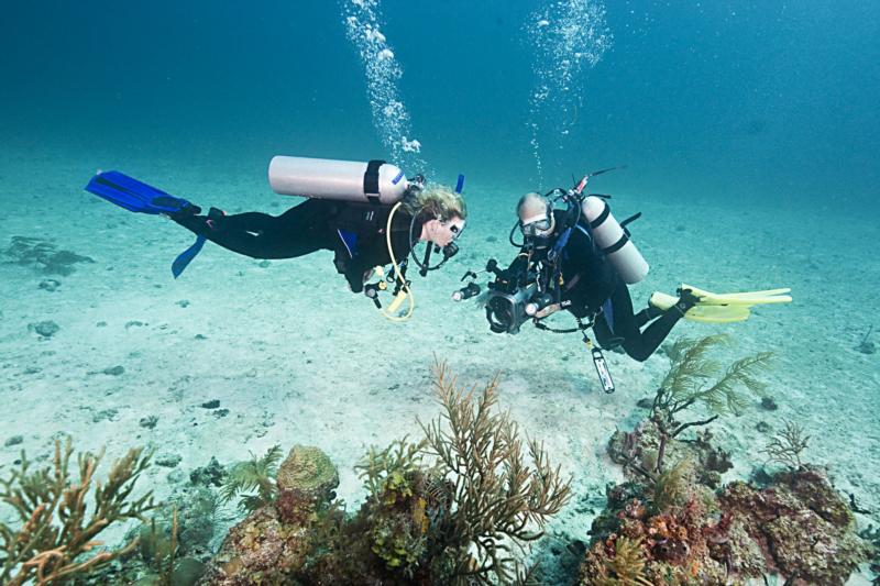 Filming in the Bahamas