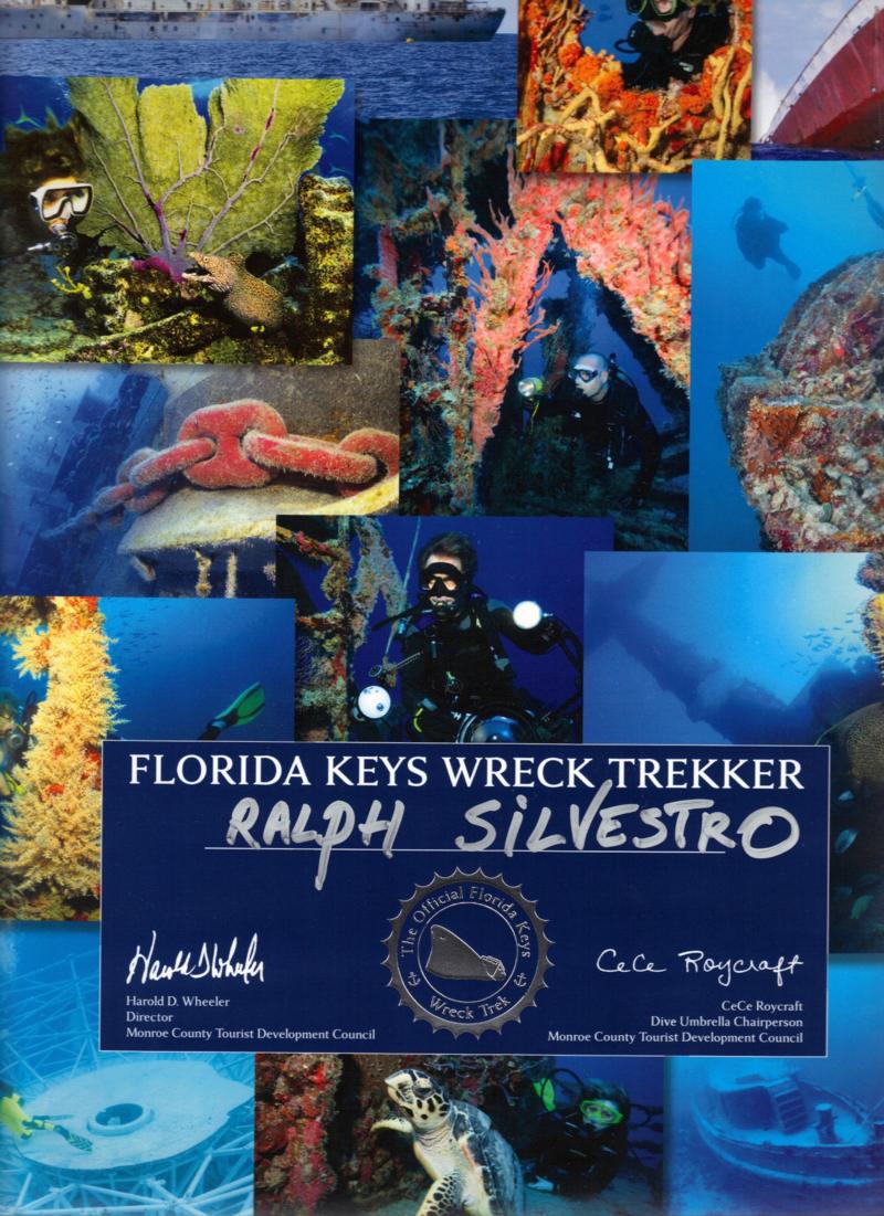 Florida Wreck Trek Certificate 2010