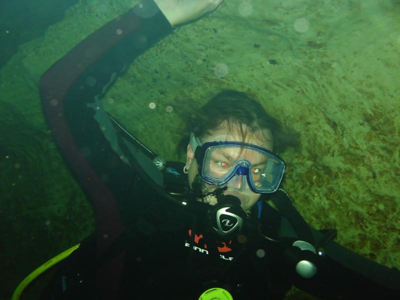 going into the grotto