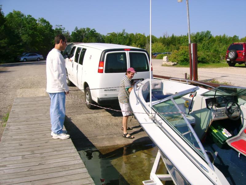 Brad and Eric getting ready for diving