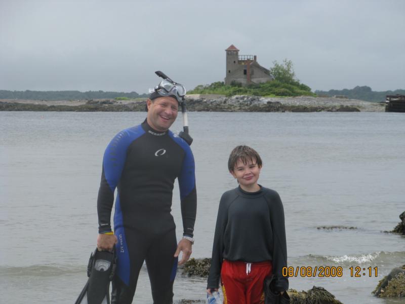 Snorkeling with my nephew 2008