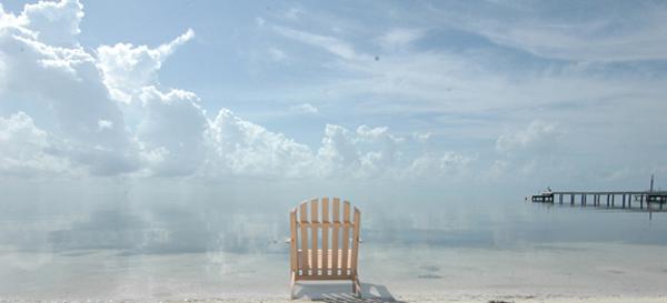Overlooking the sea from beach