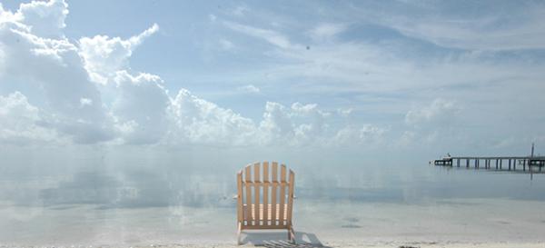 Overlooking the sea from beach