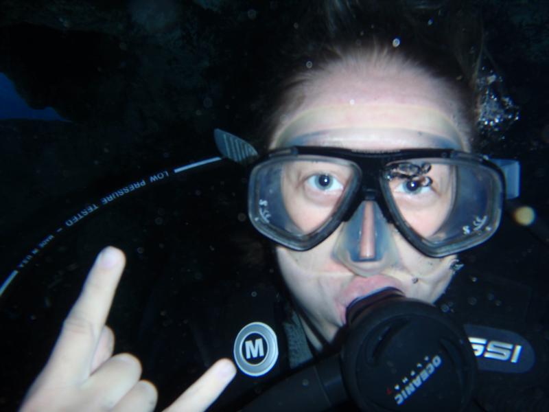 goofing around under the reef