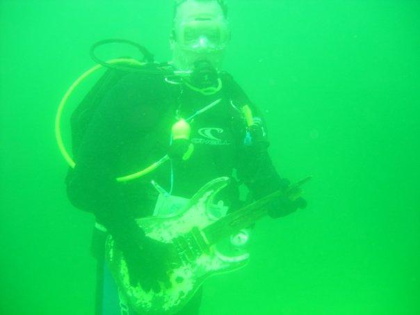 guitar under water