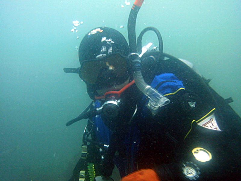 Gerry at Crescent bay staying dry