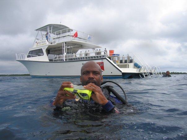 in the water in Belize