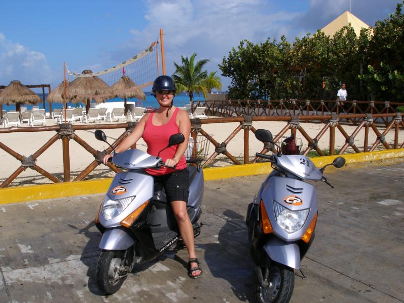 Scootering around Cozumel