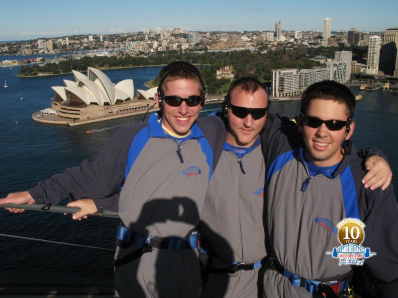 Me, Jon, and Farno Atop the Sydney Harbour Bridge.