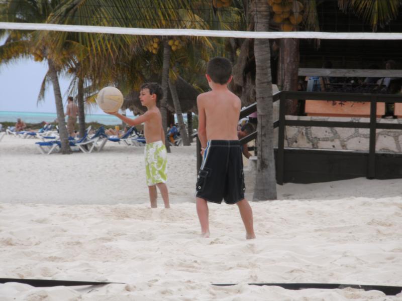 A little beach volley ball, Cozumel, when we weren’t diving