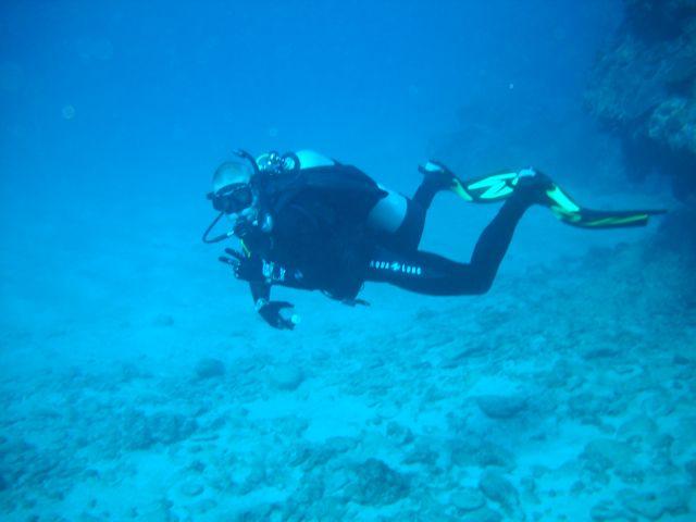 Me cruising along at Channel Crevices Okinawa