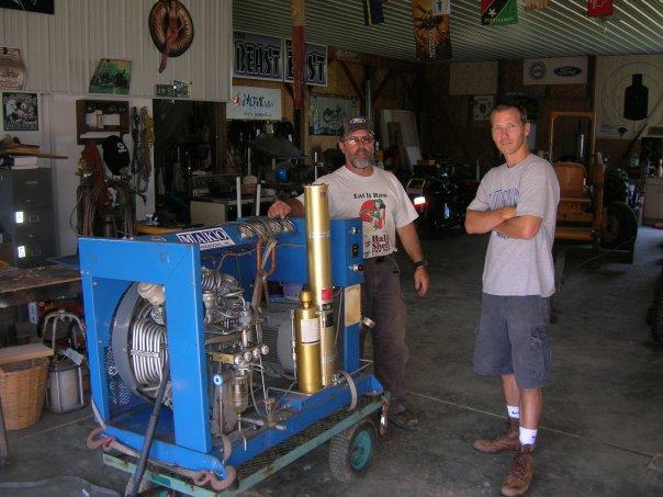 Leo selling one of his compressors to a nother friend of mine Adam