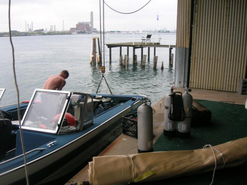 loading boat for anchor recovery