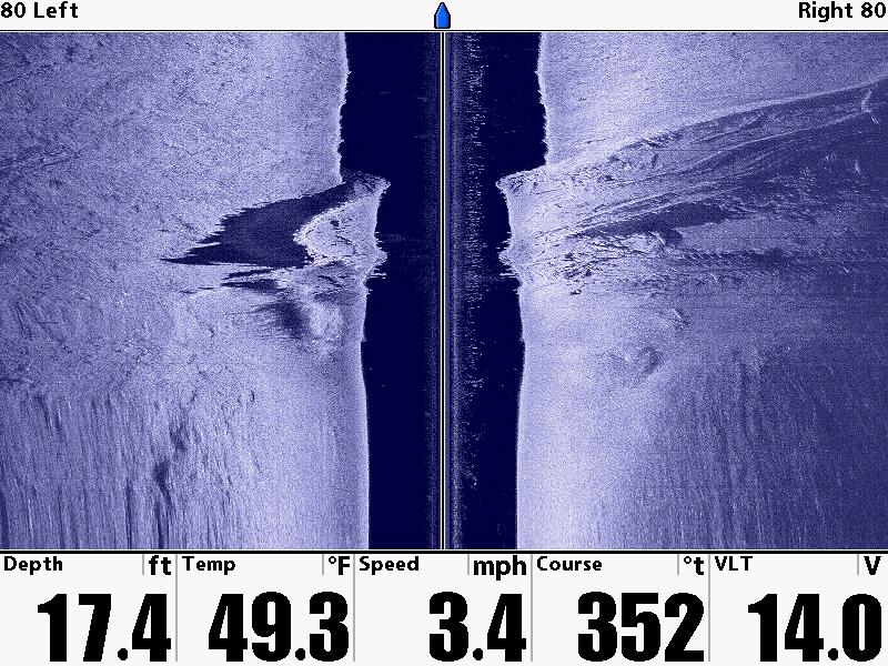 new to my boat side scan wreck st.clair river