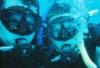 Sons, Dustin and Jason diving in Hawaii