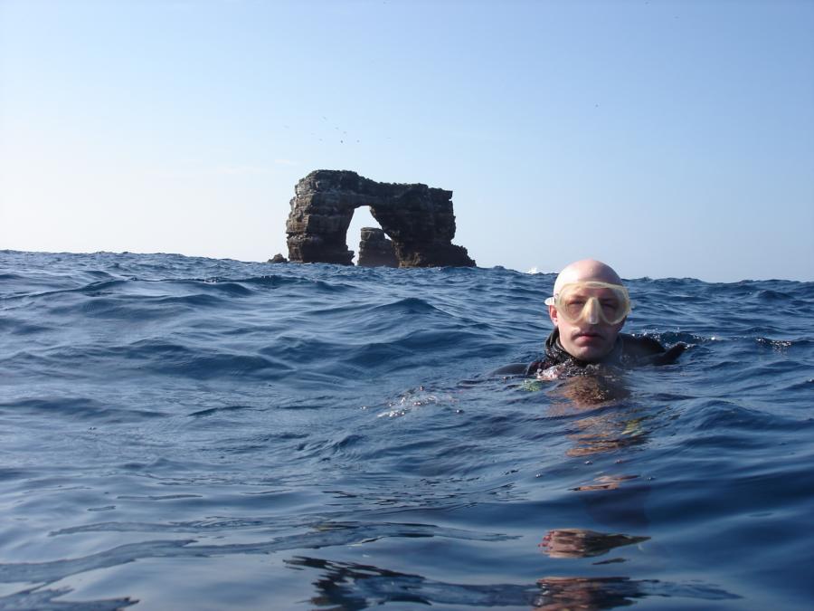 Surfacing in front of Darwins Arch