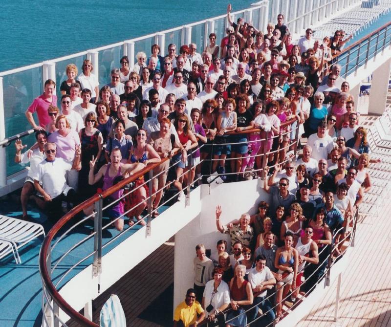 Group on dance cruise with diving 