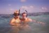 My wife and I snorkeling in Belize