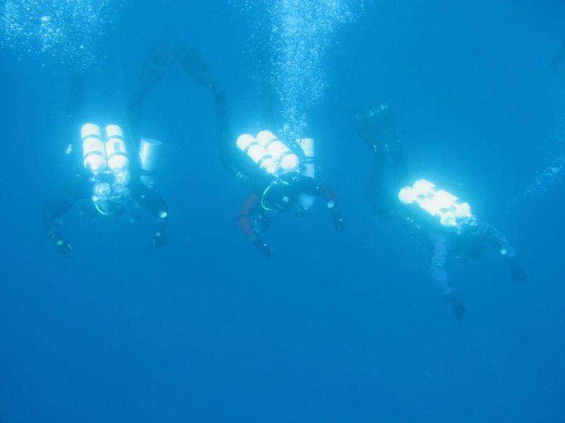 Deco after wreck VIS dive in Croatia