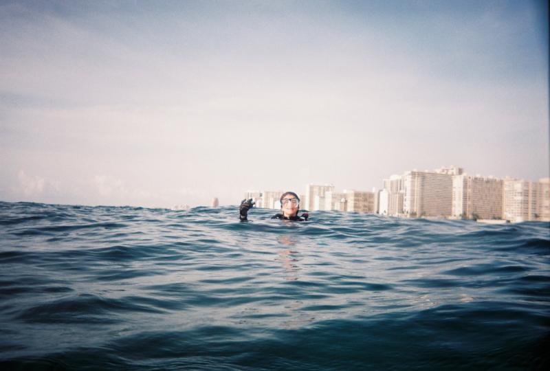 Belinda hanging out before dive