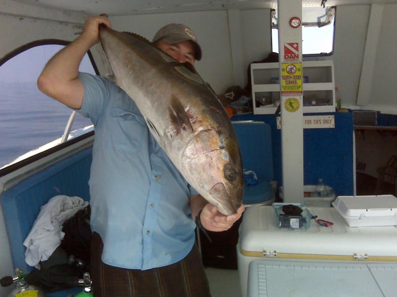 Dive buddy’s catch