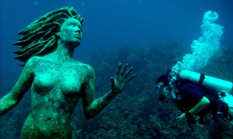 Mermaid at Sunset House, Grand Cayman