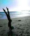 Handstand near Santa Monica Pier