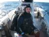 Wes Rice onboard Jolly Mon above USS Oriskany