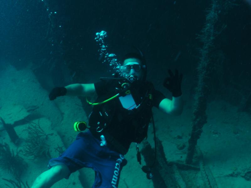 me 75’ deep on a wreck off Lauderdale