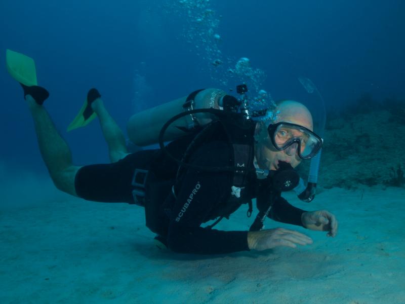 Eyeballing the photographer at Playa Del Carmen Jardines reef