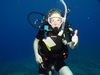 Ariana - my 11 year old certified diver!! - check out the hair!