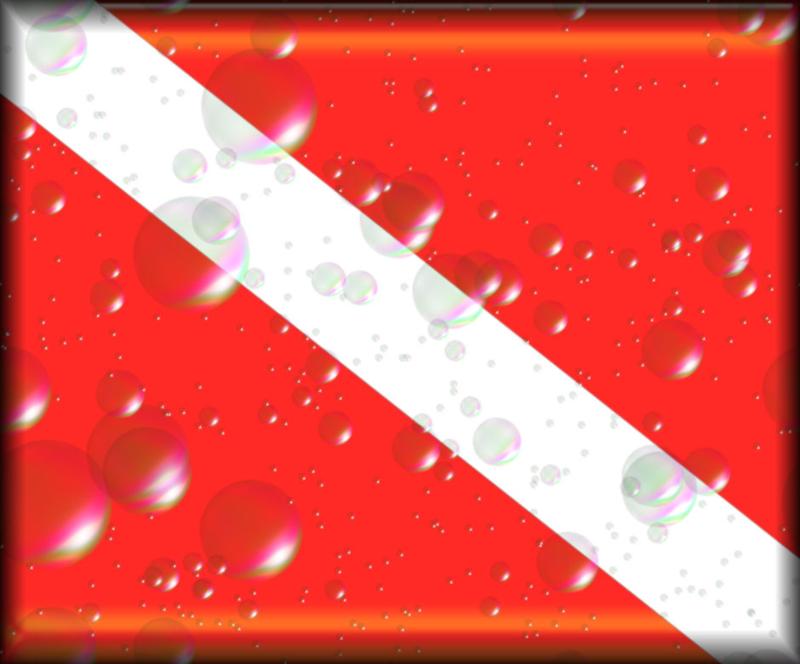 Dive Flag with bubbles - made with PSP & PSE-7